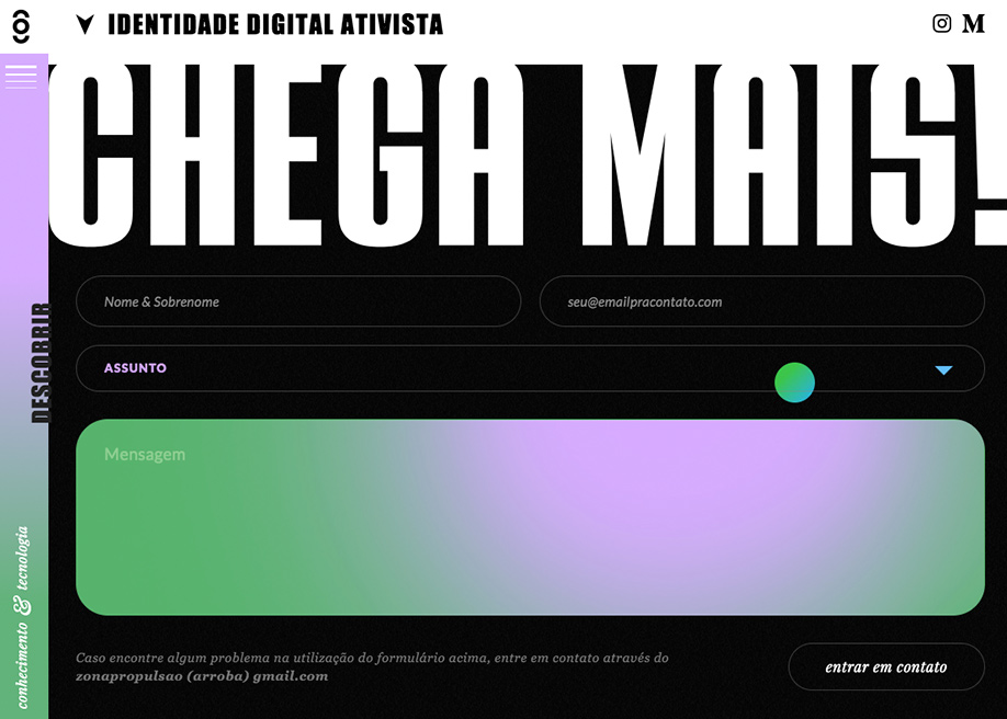 Zona de Propulsão - Gradient contact form
